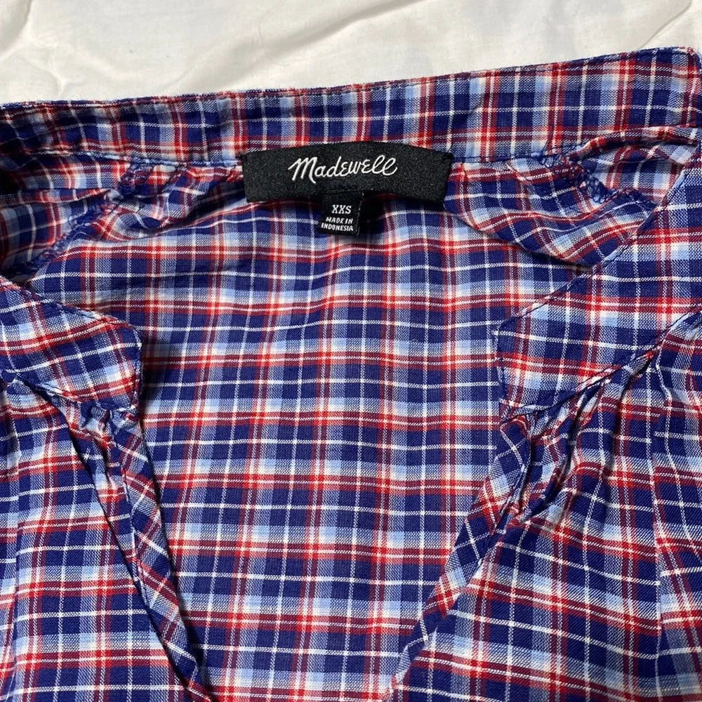 Madewell Plaid Top - Picture 5 of 11